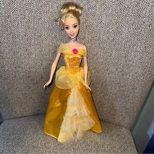 Disney Cinderella Princess Barbie Doll 12” Royal Shimmer Fashion in Belle Dress